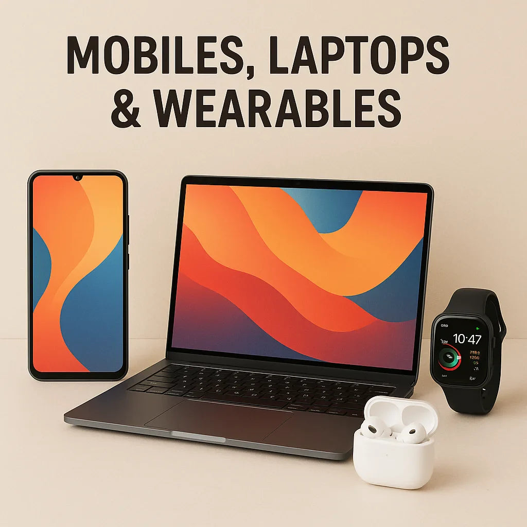Mobiles, Laptops & Wearables